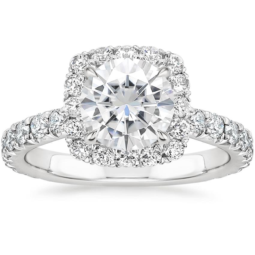 Moissanite Estelle Diamond Ring (3/4 ct. tw.) in Platinum