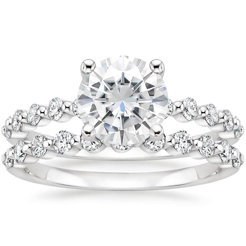 18KW Moissanite Marseille Diamond Bridal Set (1/2 ct. tw.), top view