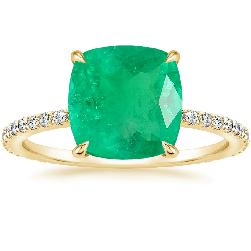 18K Yellow Gold Demi Three-Quarter Coverage Diamond Ring (1/3 ct. tw.), large top view