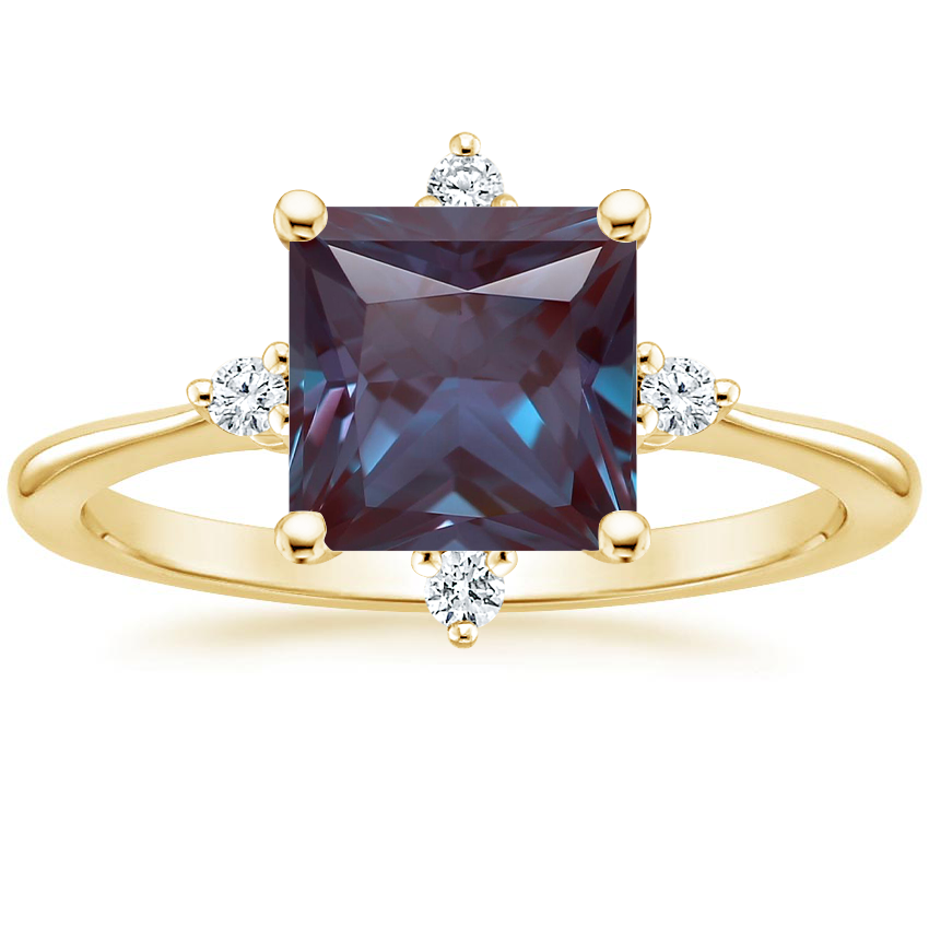 18K Yellow Gold Luminesce Diamond Ring, large top view