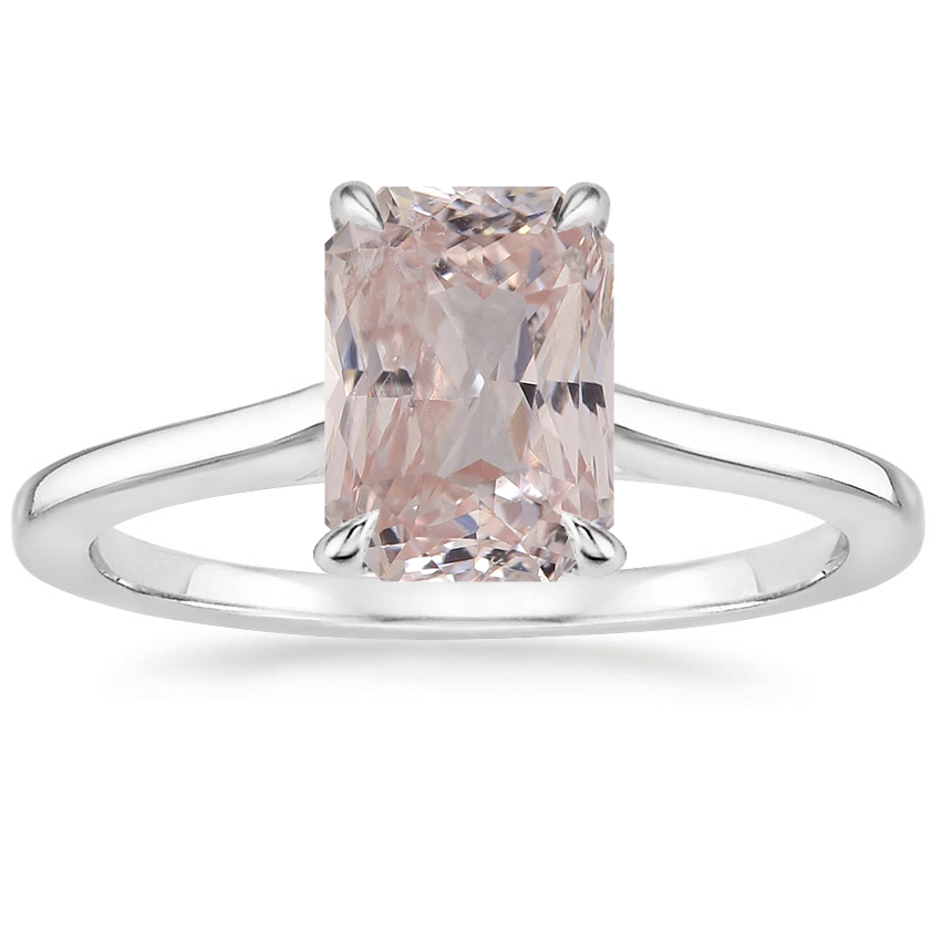 Platinum 1.4mm Provence Solitaire Ring, large top view