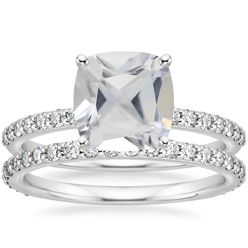 18K White Gold Petite Shared Prong Diamond Ring (1/4 ct. tw.)