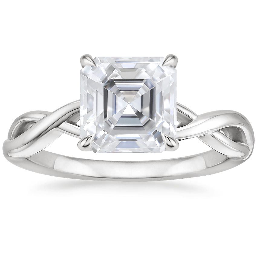 18K White Gold Eden Diamond Ring, large top view