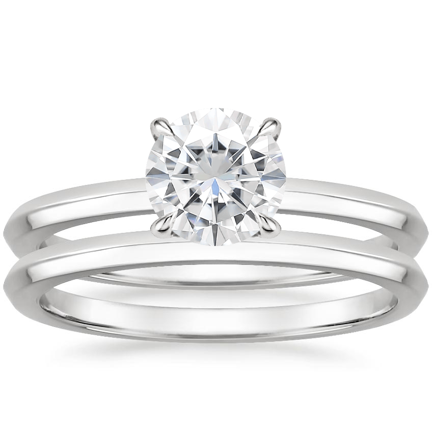 PT Moissanite Hazel Bridal Set, top view