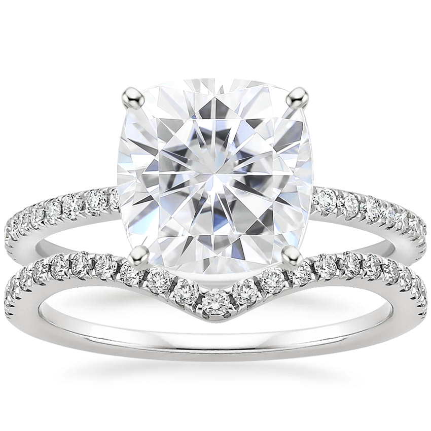 18K White Gold Luxe Ballad Diamond Ring 1 4 ct. tw. with Flair Diamond Ring 1 6 ct. tw