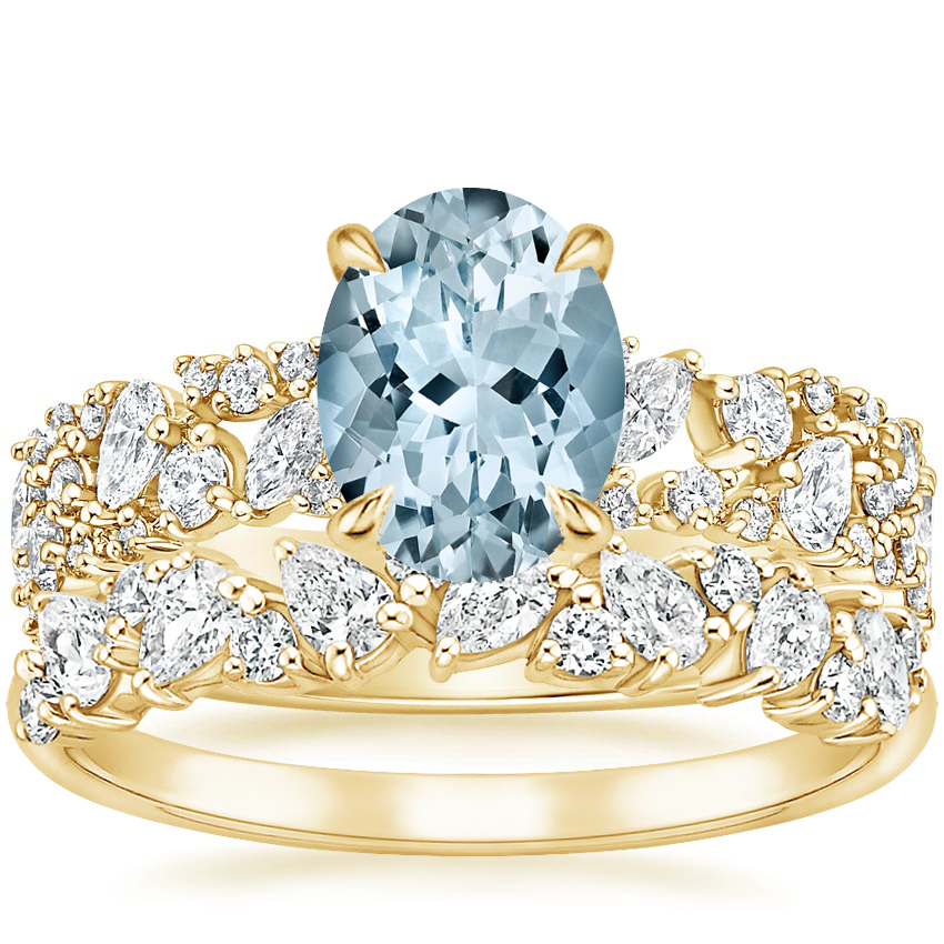 18K Yellow Gold Glacé Diamond Ring (3/4 ct. tw.) with Olivetta Diamond Ring