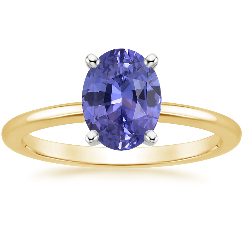 18K Yellow Gold Four-Prong Comfort Fit 1.5mm Ring, large top view