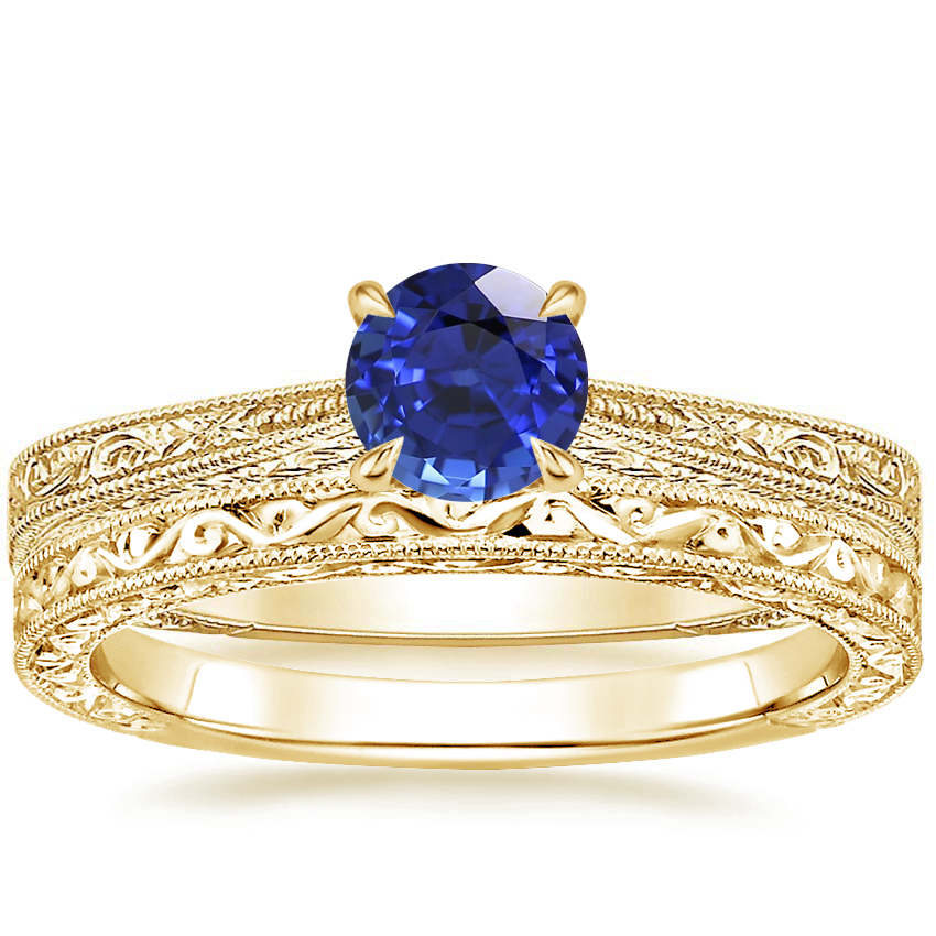 18K Yellow Gold Elsie Ring with Hudson Ring