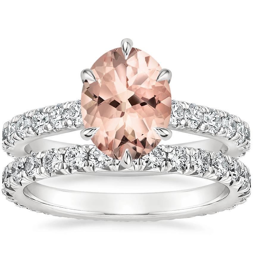 18K White Gold Luxe Sienna Diamond Ring with Sienna Eternity