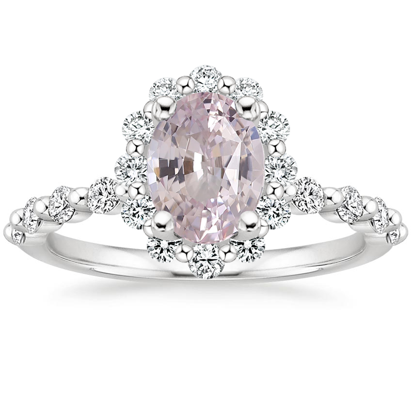Platinum Marseille Halo Diamond Ring (1/2 ct. tw.), large top view