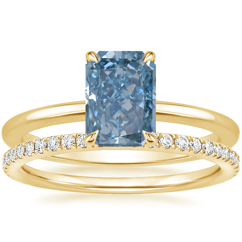 18K Yellow Gold Petite Elodie Ring with Luxe Ballad Diamond Ring