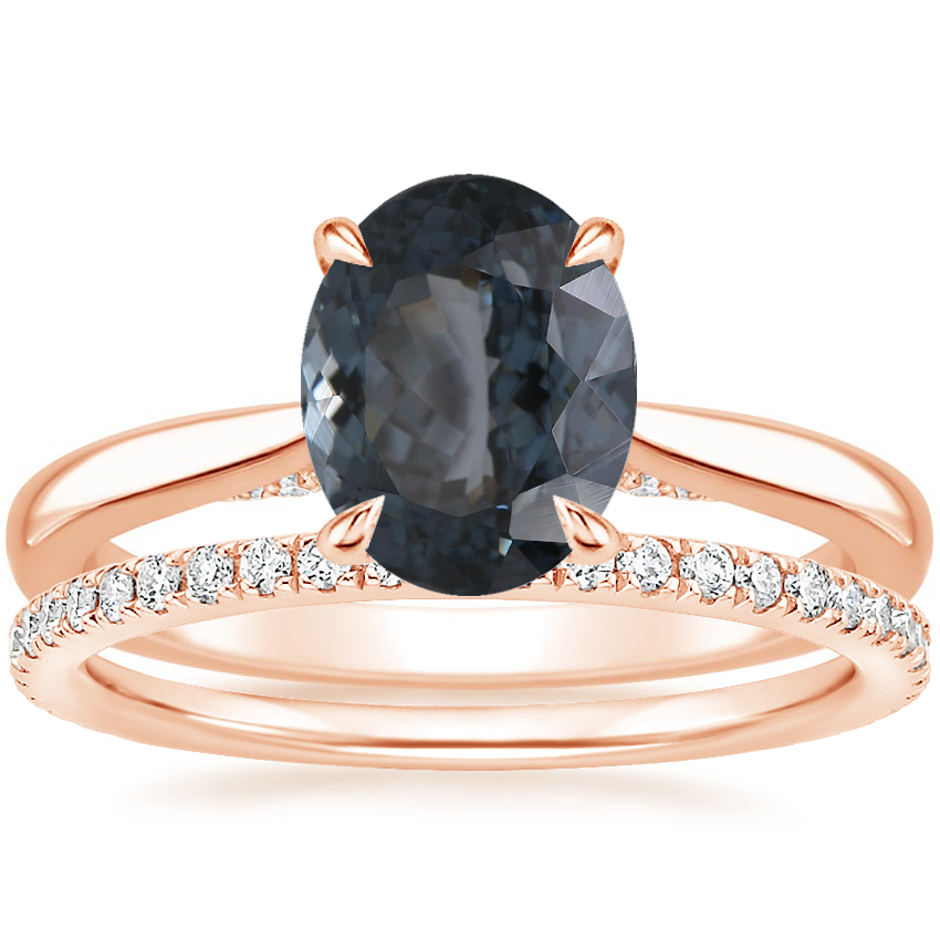 14K Rose Gold Dawn Diamond Ring with Luxe Ballad Diamond Ring (1/4 ct. tw.)