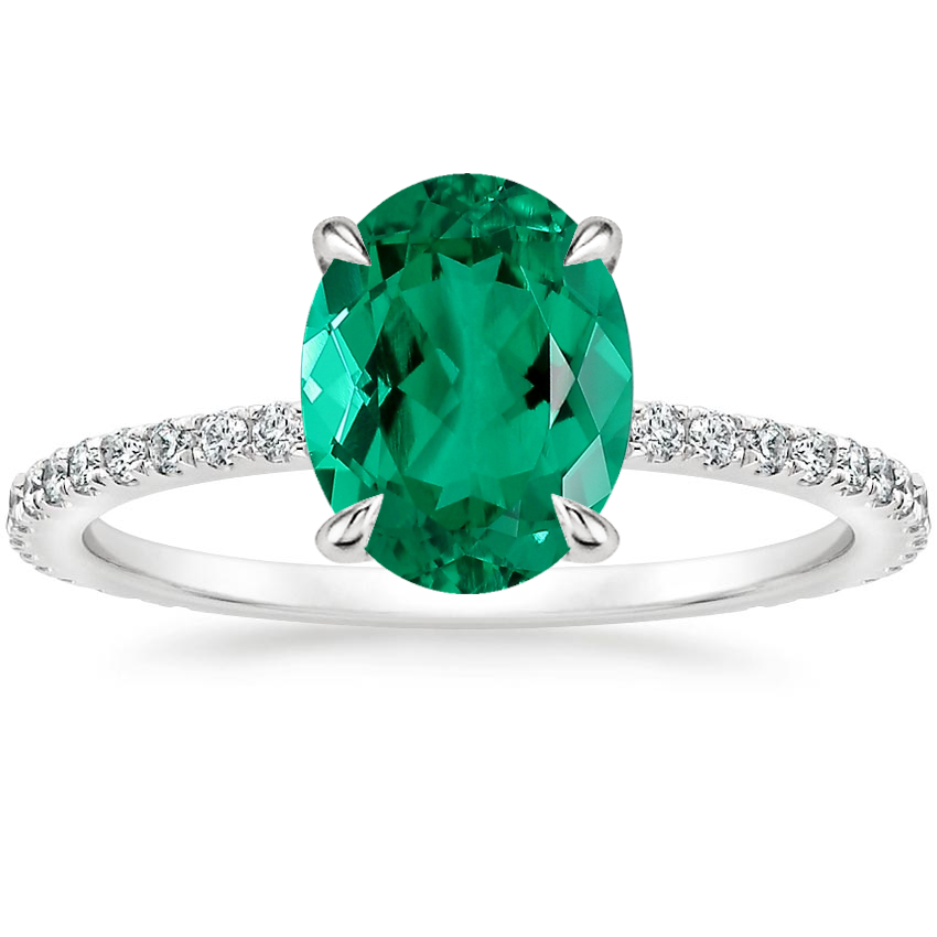 Platinum Demi Three-Quarter Coverage Diamond Ring (1/3 ct. tw.), large top view