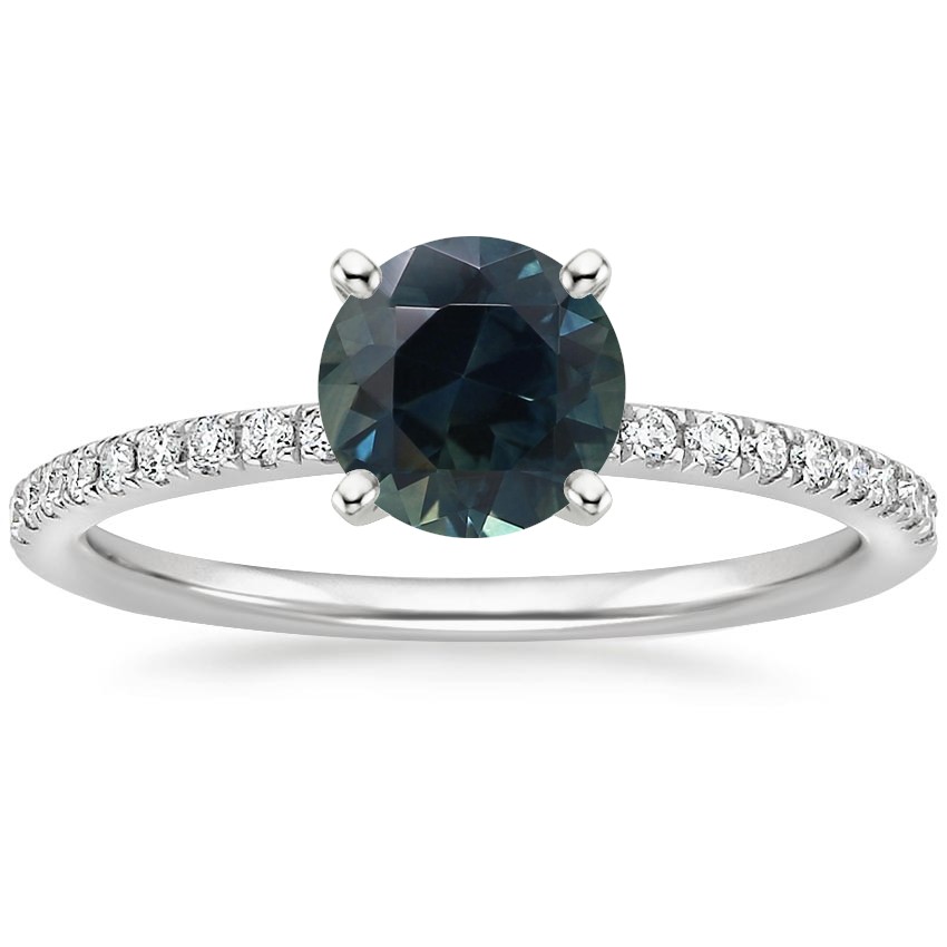 Sapphire Ballad Half Coverage Diamond Ring (1/8 ct. tw.) in 14K White Gold