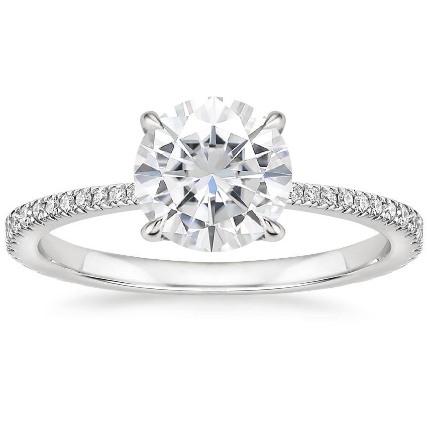 Moissanite Luxe Everly Diamond Ring (1/3 ct. tw.) in 18K White Gold