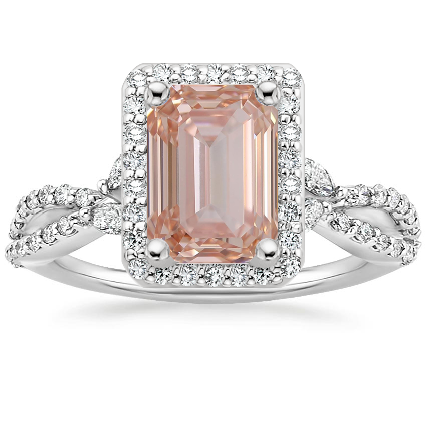 Platinum Luxe Willow Halo Diamond Ring (2/5 ct. tw.), large top view