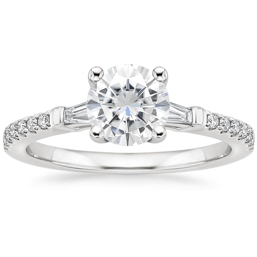 Moissanite Luxe Tapered Baguette Diamond Ring (1/4 ct. tw.) in 18K ...