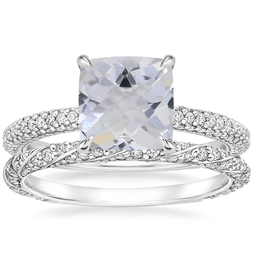 18K White Gold Luxe Valencia Diamond Ring 1 2 ct. tw. with Nova
