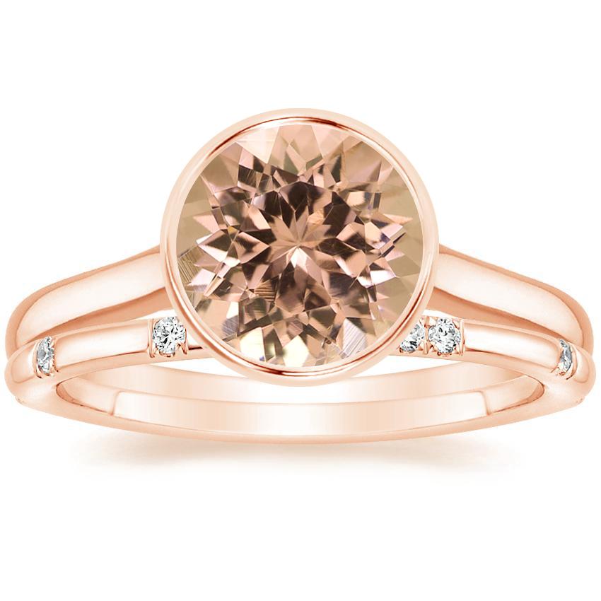 14K Rose Gold Luna Ring with Astra Diamond Ring