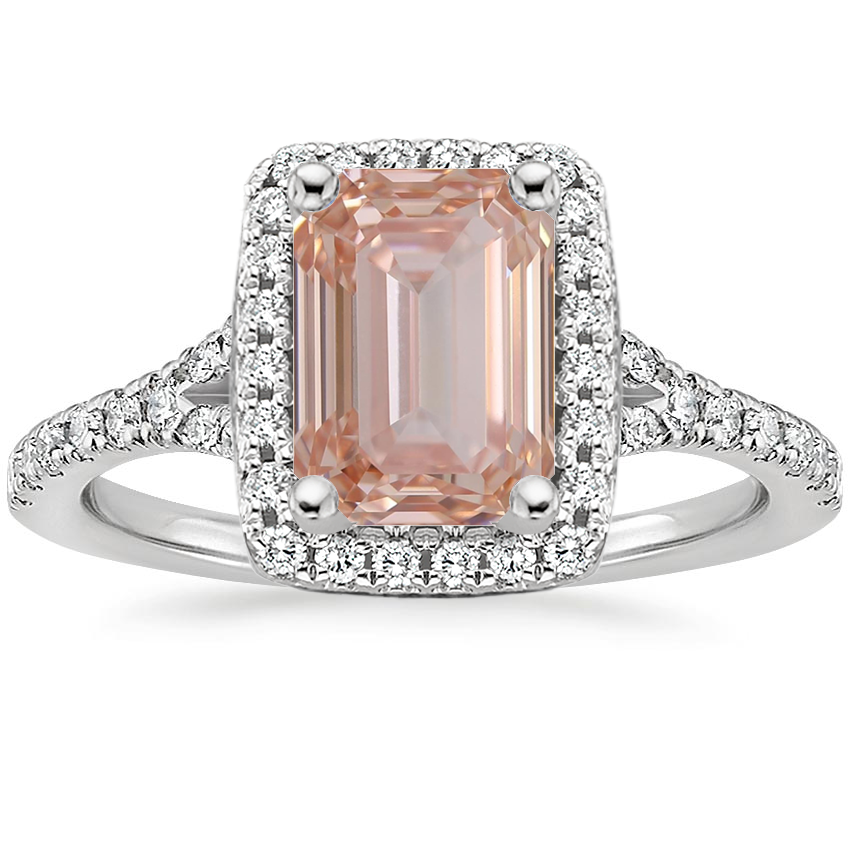 18K White Gold Joy Half Coverage Diamond Ring, large top view