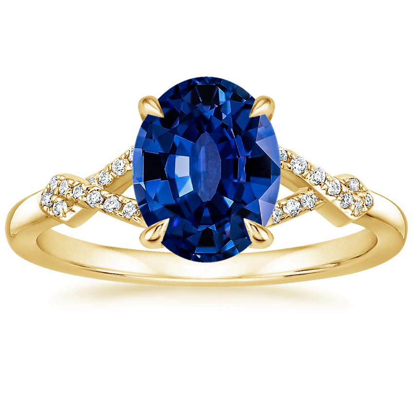 18K Yellow Gold Vera Diamond Ring, large top view