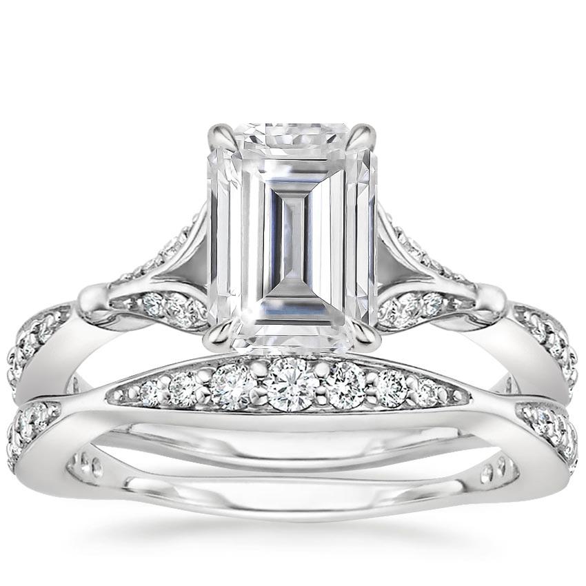 PT Moissanite Zinnia Diamond Bridal Set (1/2 ct. tw.), top view