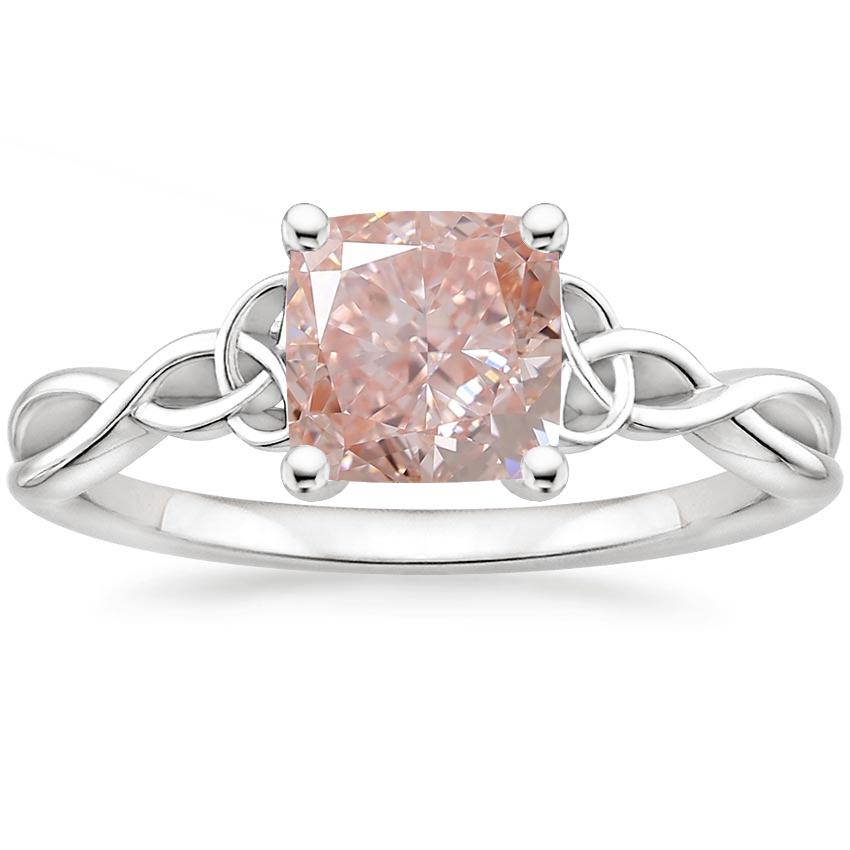 Platinum Celtic Love Knot Ring, large top view