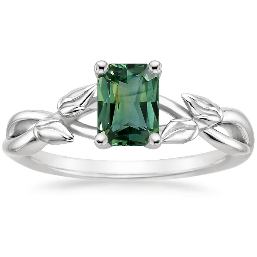 Platinum Budding Willow Solitaire Ring, large top view