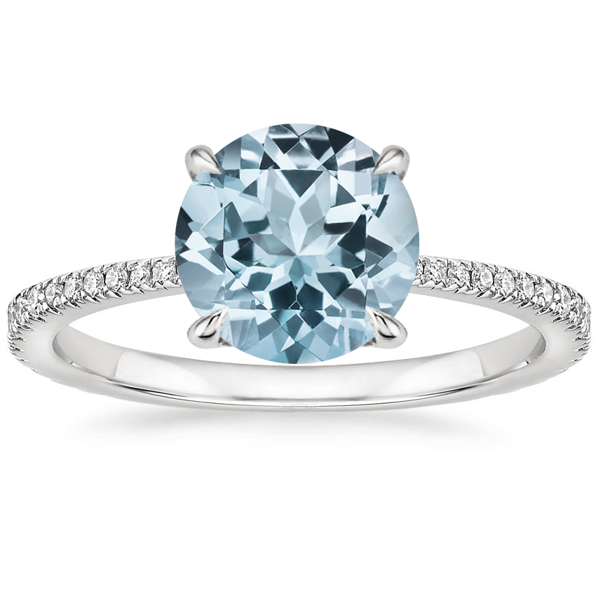 Aquamarine Luxe Everly Diamond Ring (1/3 ct. tw.) in Platinum