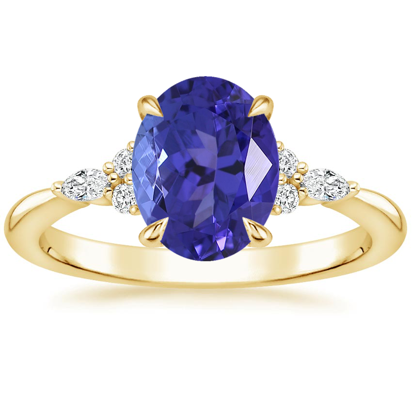 18K Yellow Gold Nadia Diamond Ring, large top view