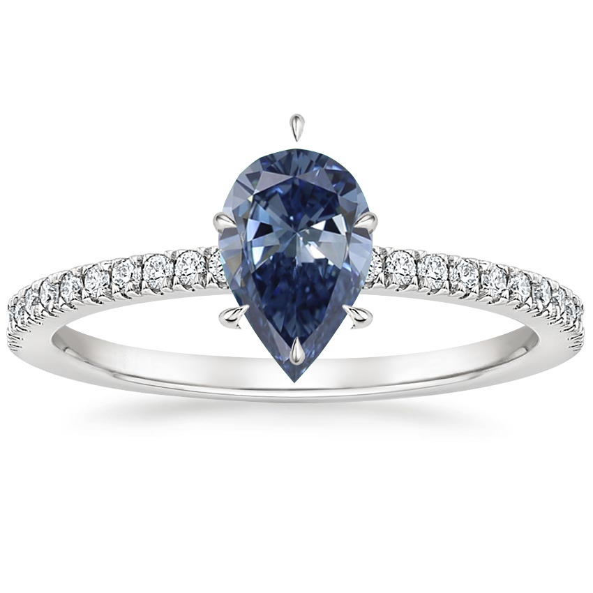 Platinum Viviana Half Coverage Diamond Ring, large top view