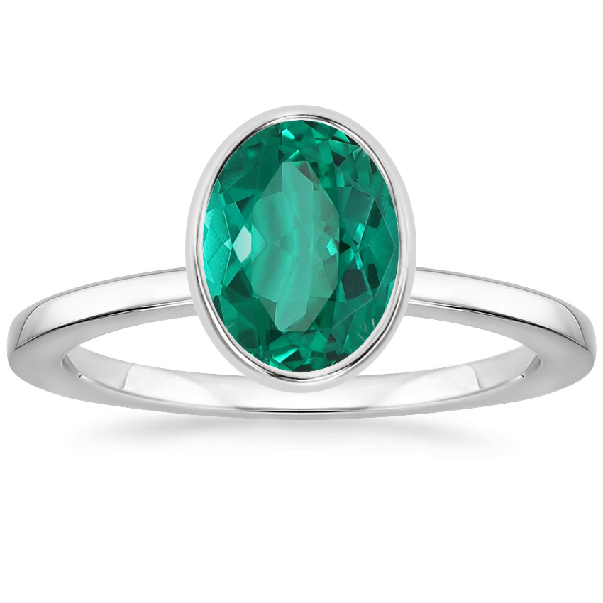 Platinum Noemi Bezel Ring, large top view