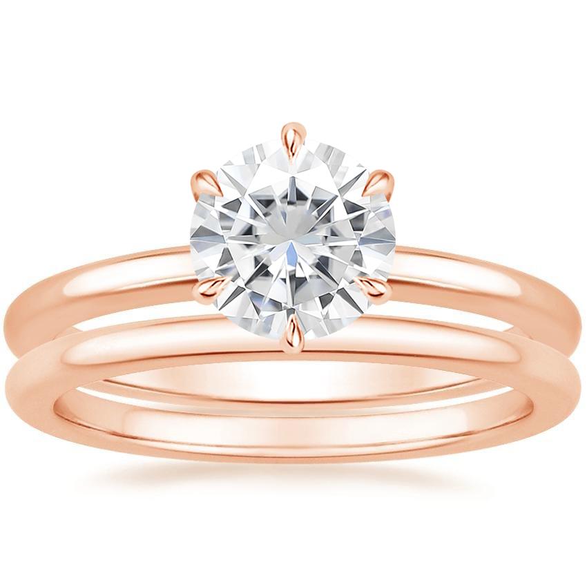 14KR Moissanite Esme Bridal Set, top view