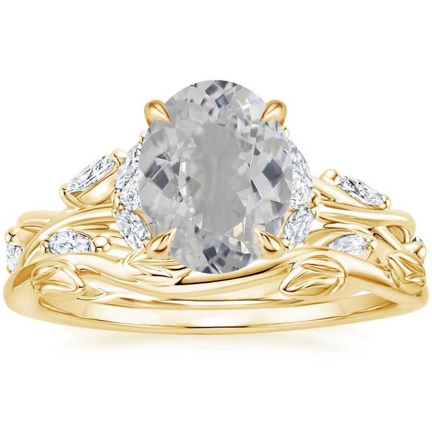 14K Yellow Gold Secret Garden Diamond Ring (1/2 ct. tw.) with Winding Willow Ring