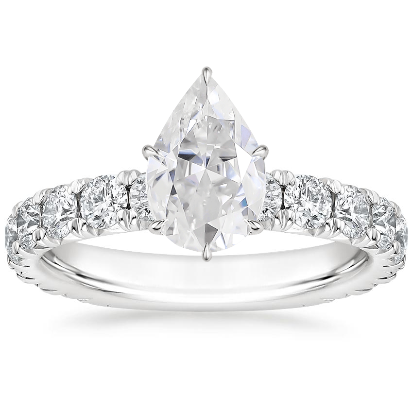 Moissanite Luxe Ellora Diamond Ring in 18K White Gold