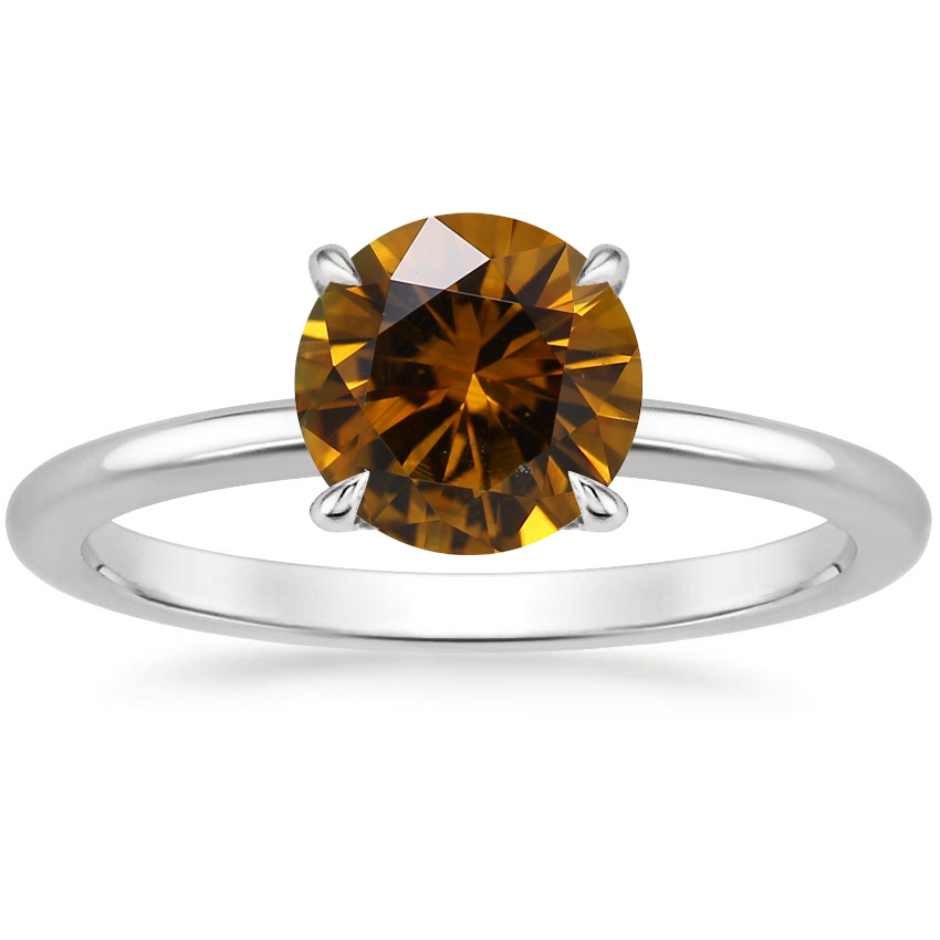 18K White Gold Adorned Petite Elodie Diamond Ring, large top view
