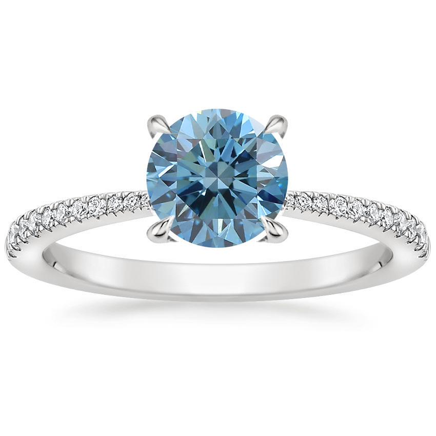 18K White Gold Elena Diamond Ring, large top view
