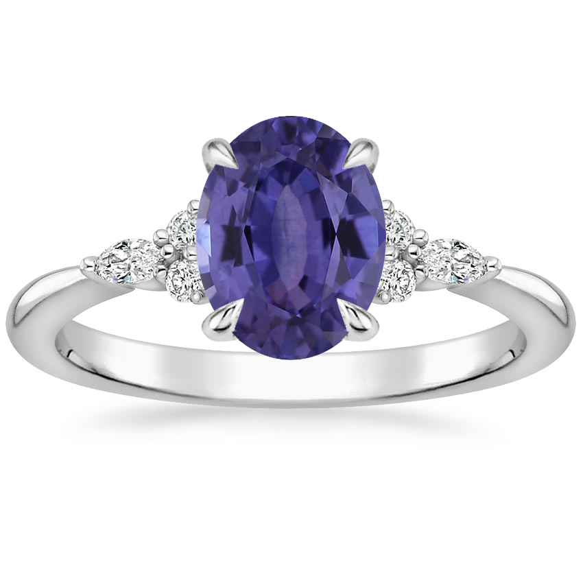 Platinum Nadia Diamond Ring, large top view