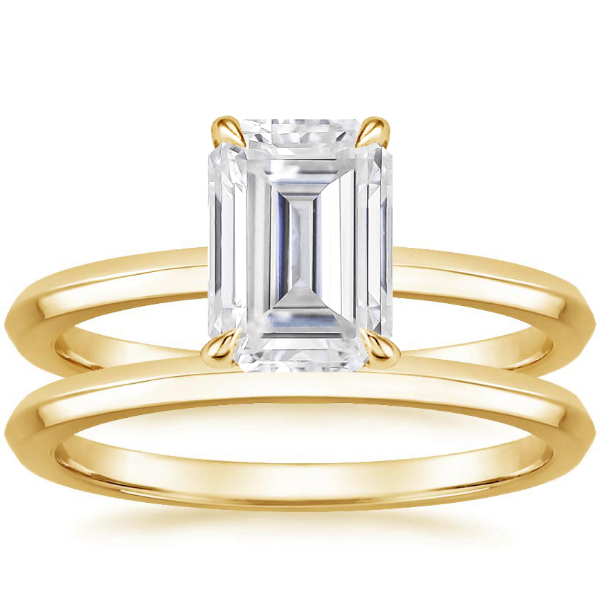 18KY Moissanite Hazel Bridal Set, top view
