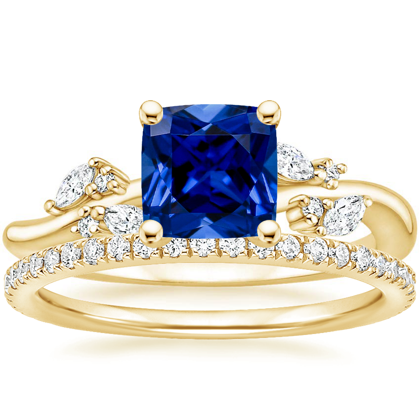 14K Yellow Gold Arden Diamond Ring with Luxe Ballad Diamond Ring (1/4 ct. tw.)