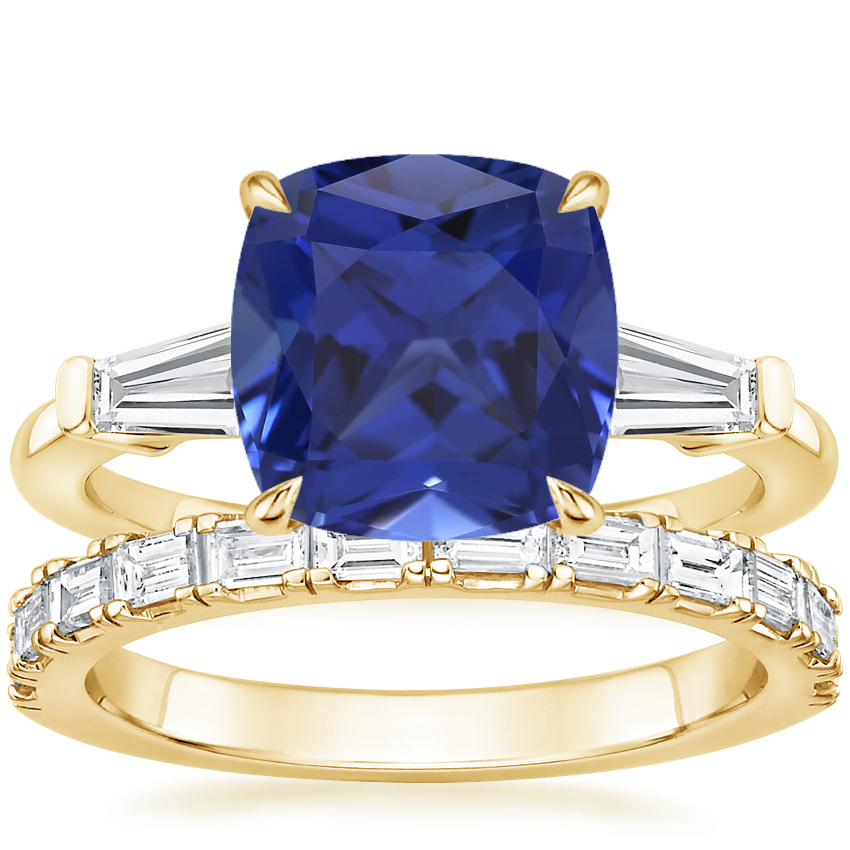 18K Yellow Gold Symphony Diamond Ring (1/2 ct. tw.) with Gemma Diamond Ring (1/2 ct. tw.)