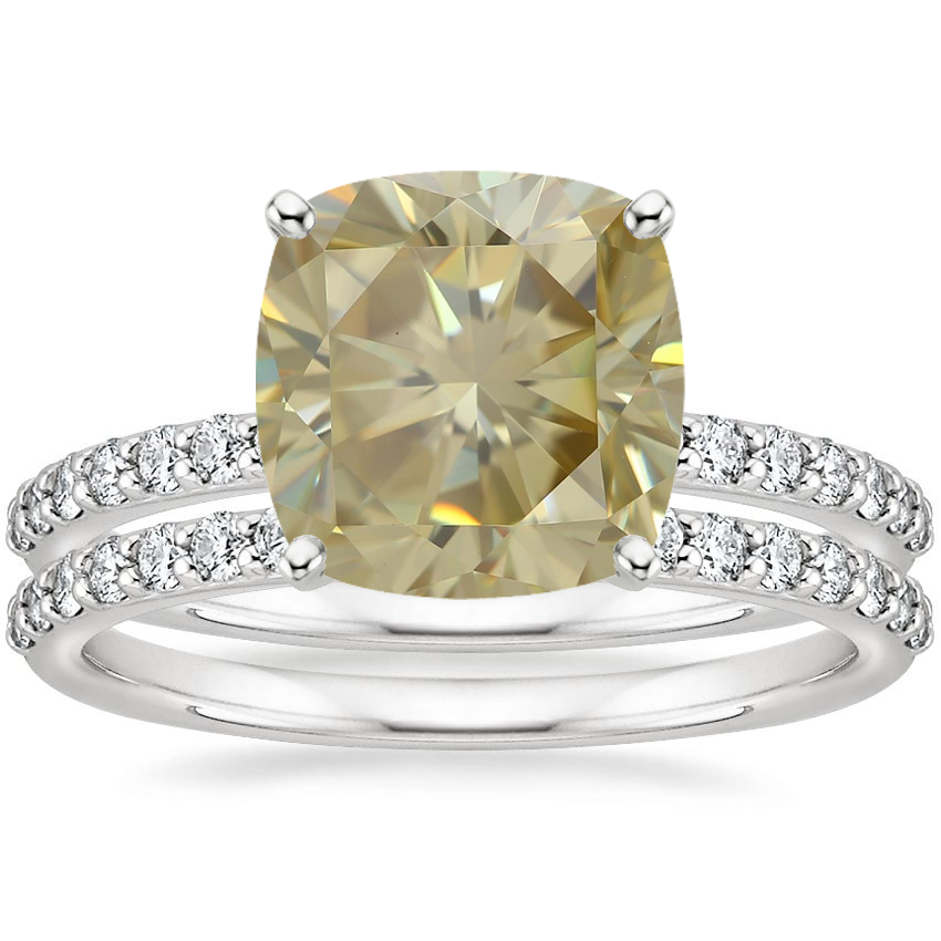 18K White Gold Petite Shared Prong Bridal Set (1/2 ct. tw.)