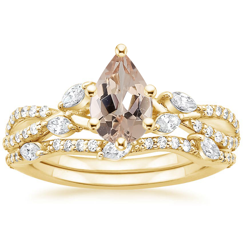 18K Yellow Gold Luxe Willow Bridal Set (1/2 ct. tw.)