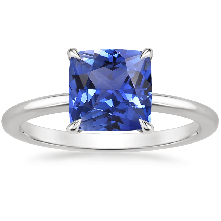 18K White Gold Petite Elodie 1.5mm Ring, large top view