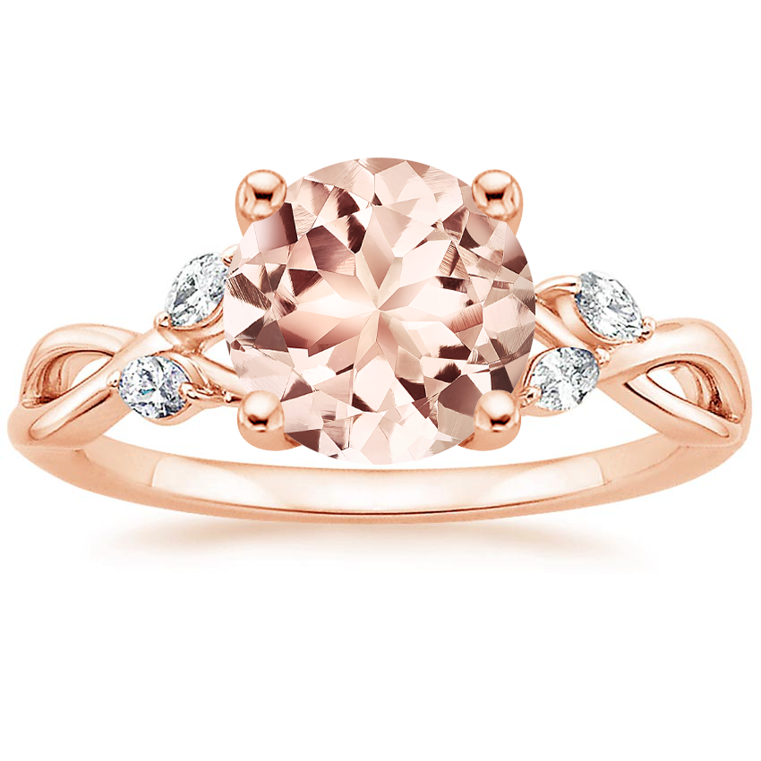 Morganite and rose gold sale