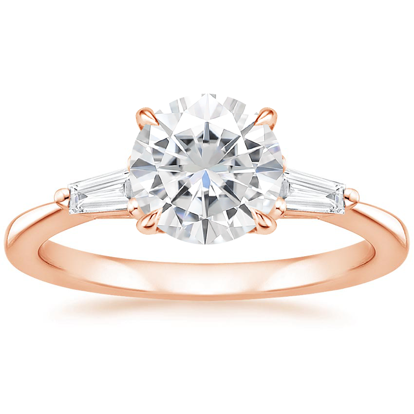 Rose Gold Moissanite Quinn Diamond Ring