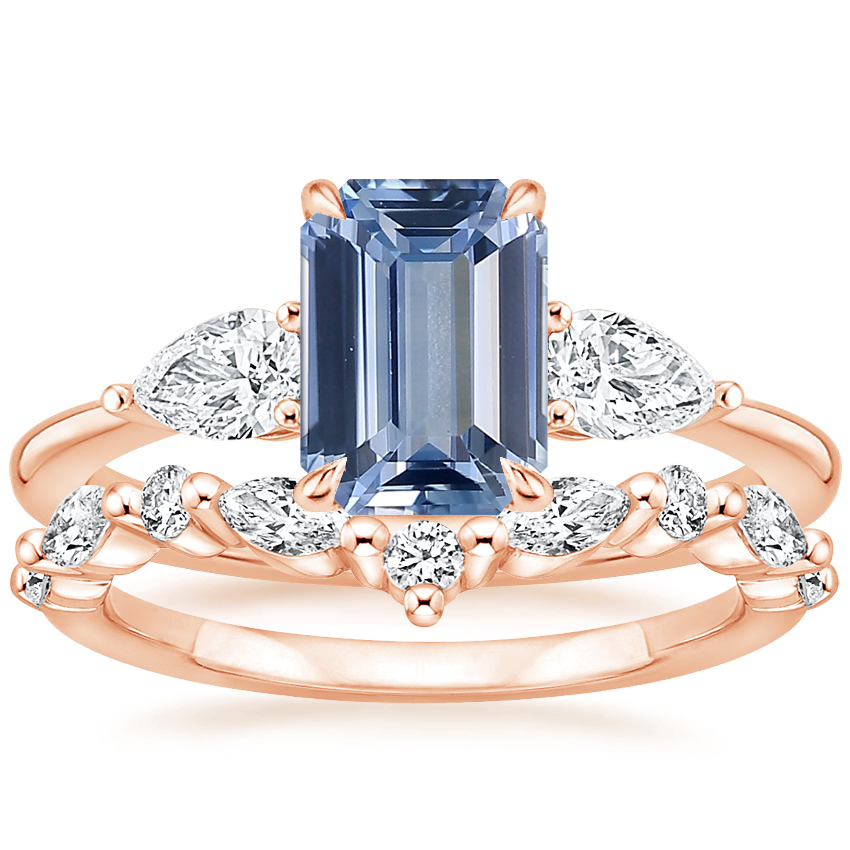 14K Rose Gold Adorned Opera Diamond Ring (1/2 ct. tw.) with Curved Versailles Diamond Ring