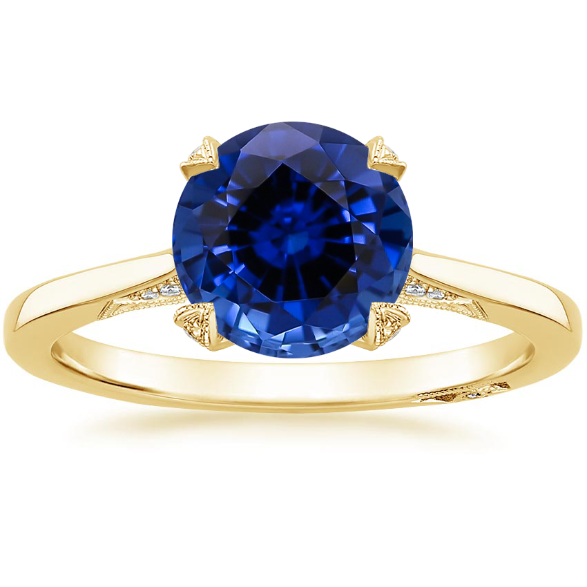 Lab Grown Sapphire Simply Tacori Diamond Ring (1/8 ct. tw.) in 18K Yellow Gold