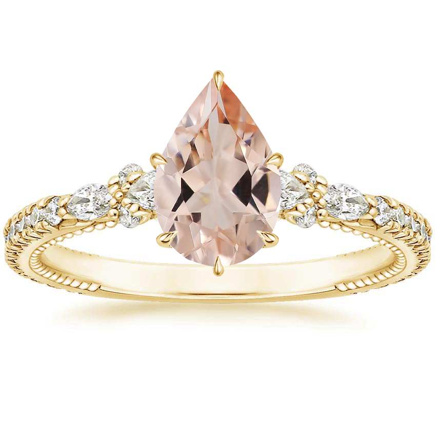 18K Yellow Gold Primrose Diamond Ring, large top view