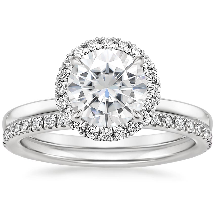 18KW Moissanite Vienna Diamond Bridal Set (1/2 ct. tw.), top view